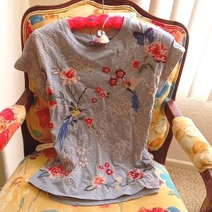 Johnnywas relaxed tee. New with tags. XS.